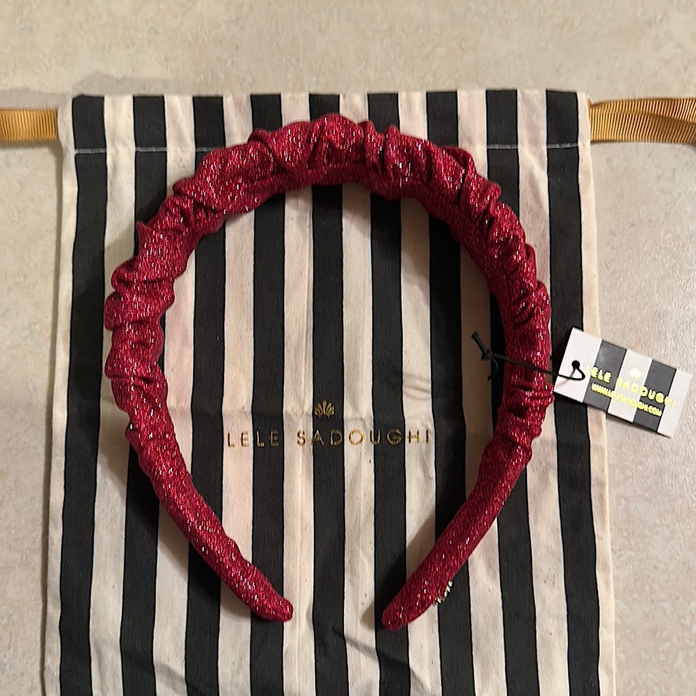 LELE SADOUGHI DIVA PINK GLITTER KELLY HEADBAND